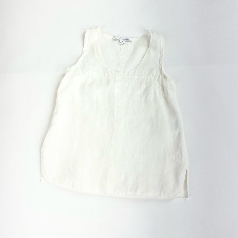 Diane Von Furstenberg linen top white